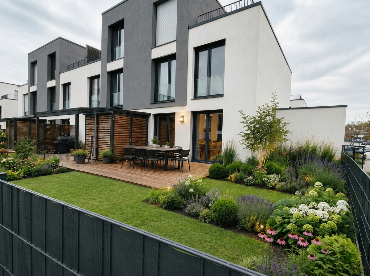 Gartenplanung mit Skizze und Pflanzen